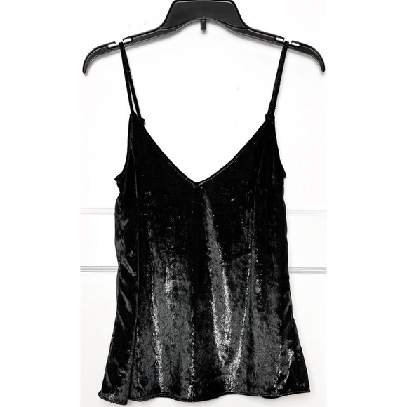 FRAME 90s Sparkle Liquid Velvet Sleeveless V-Neck Relaxed Camisole Tank Top XS - Picture 7 of 12